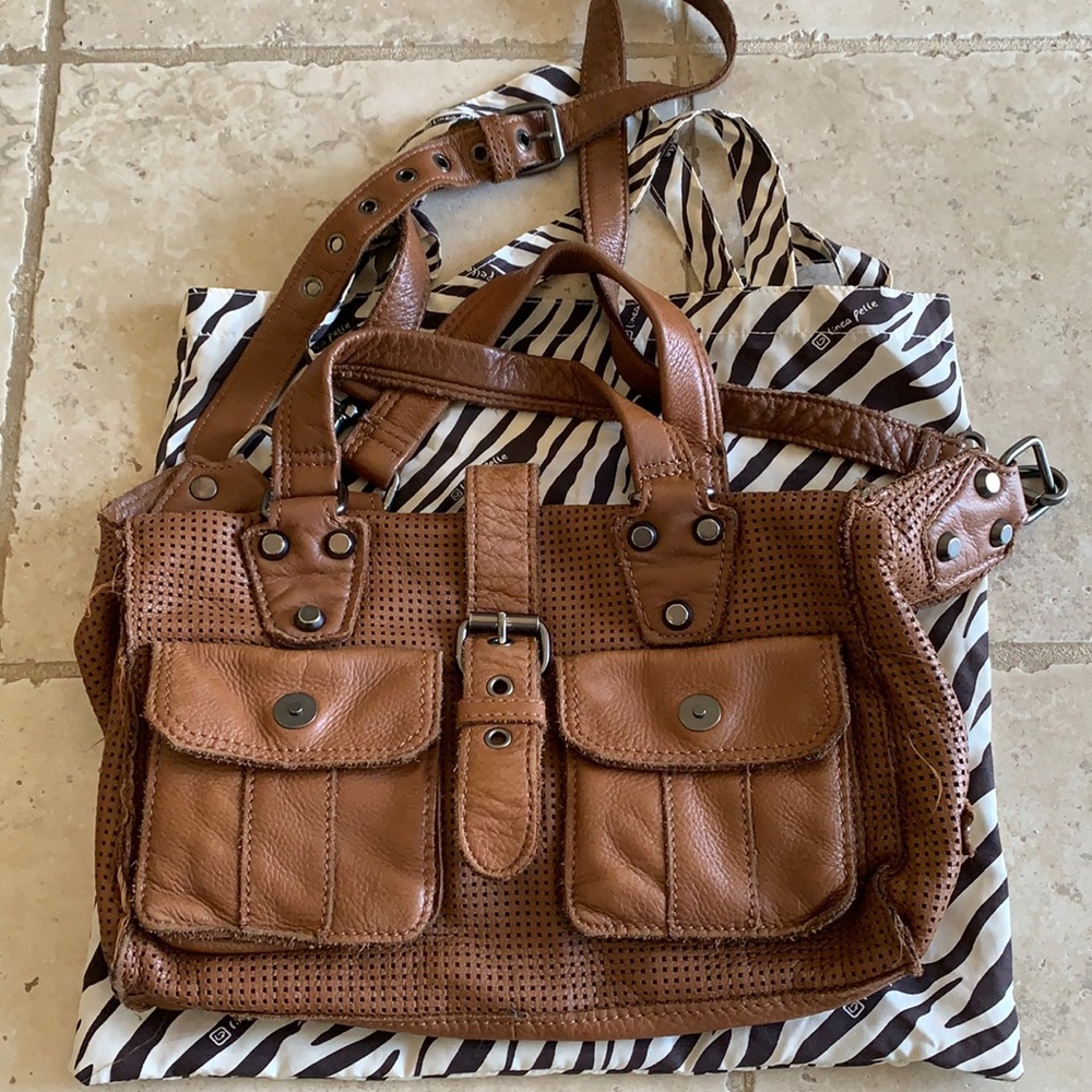 Genuine leather crossbody